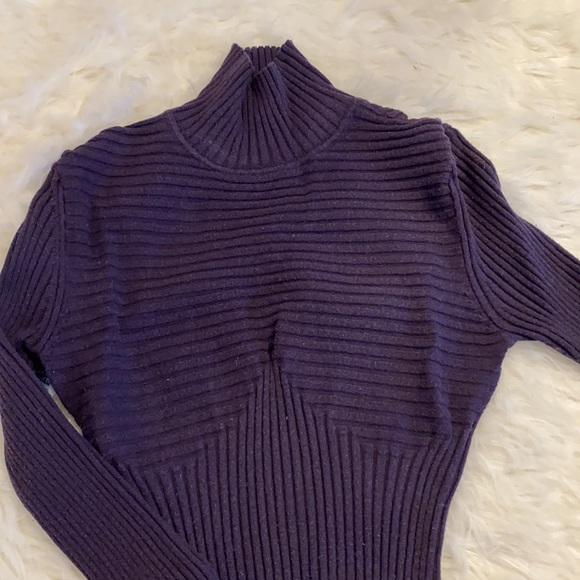 Moda International / Victoria Secret dark purple sweater dress - Picture 2 of 6